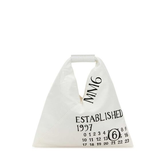 Mm6 Maison Margiela Women White Fabric Mini Japanese Handbag - Picture 1 of 2